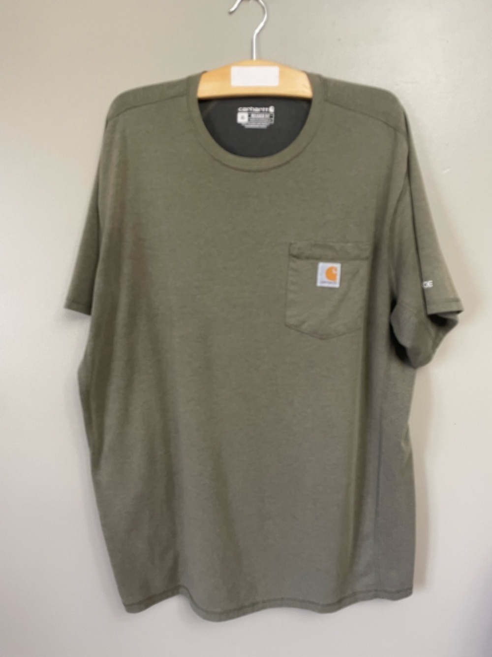 CARHARTT Force T Shirt XL Green Relaxed Fit Short Sleeve Crew Neck Streetwear